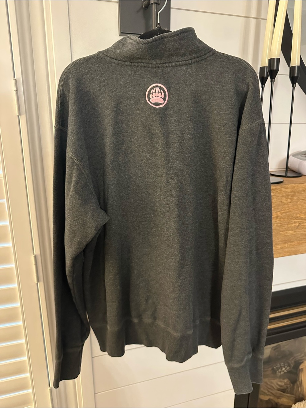 Charcoal Half-Zip Pullover Sweatshirt - Women's - Picture 5 of 6